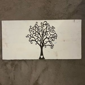 Hand painted tree decor